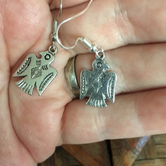 Native American Thunderbird Earrings - Picture 2 of 3